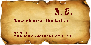 Maczedovics Bertalan névjegykártya